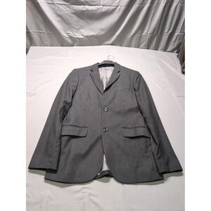 Perry Ellis Blazer Jacket Mens 38 Regular Gray Very Slim‎ Stretch 2 Button